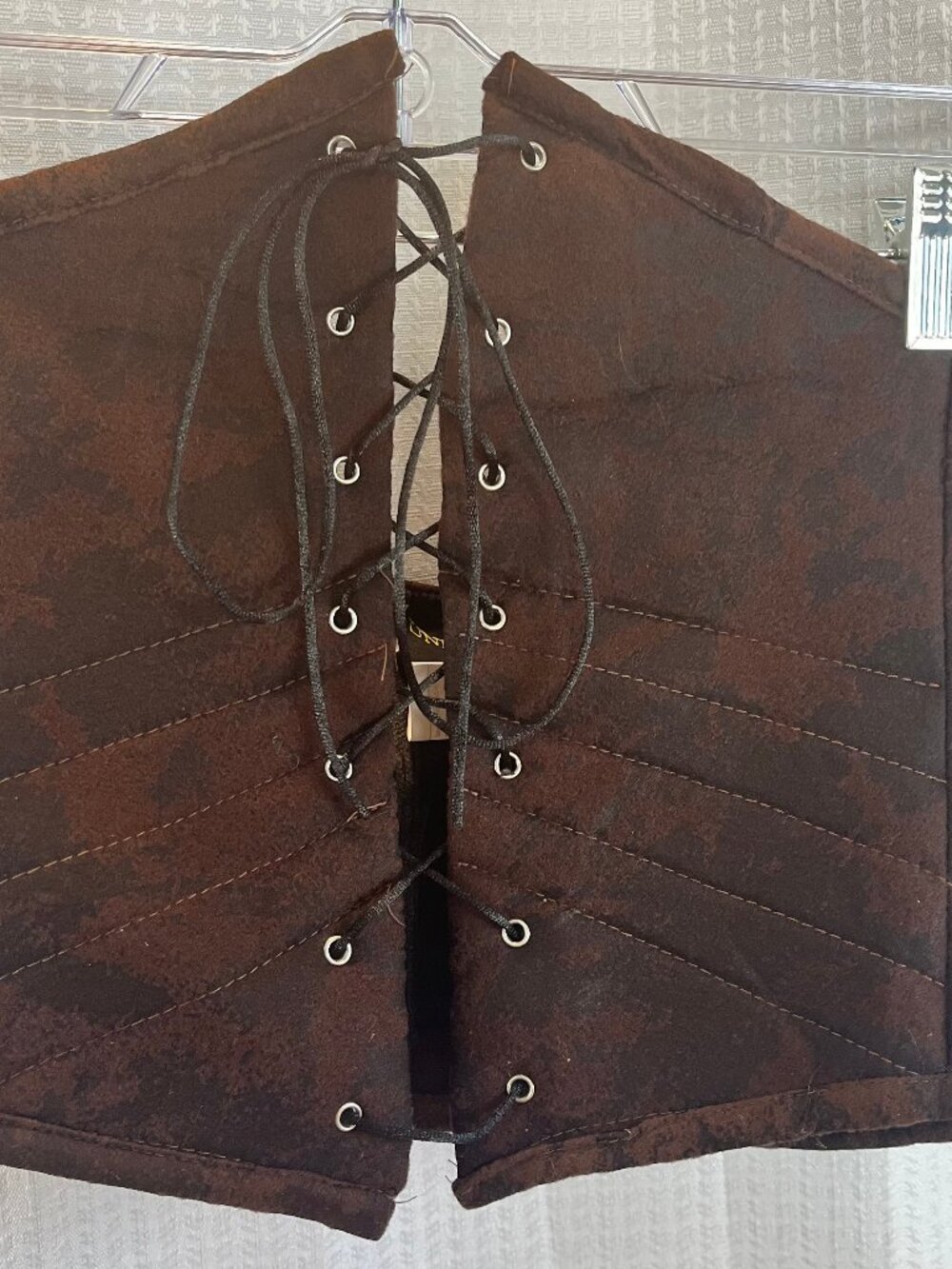 Underwraps A Cut Above Costume Brown Faux Suede Underbust Corset Belt